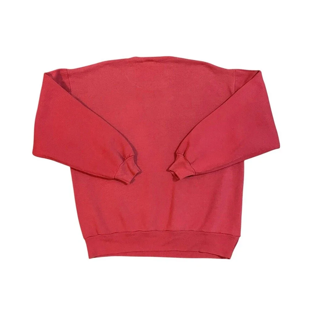 Vintage Jerzees Maroon Red Faded Basic Blank Sweatshirt Men’s XL Made In USA